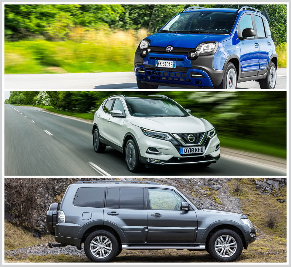 The 100 best classic cars: Fiat Panda 4x4, Nissan Qashkai, Mitsubishi Shogun